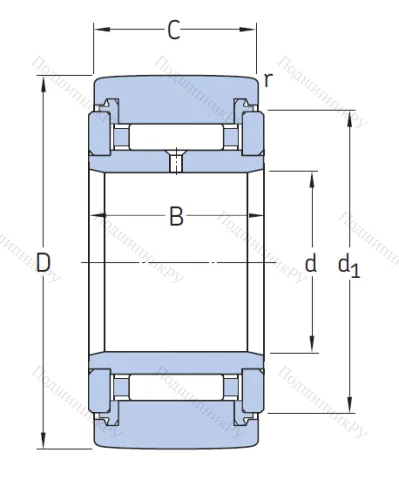 Игольчатый подшипник NATR 30 PPA от производителя  SKF Игольчатый подшипник NATR 30 PPA от производителя  SKF