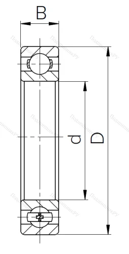 Шариковый однорядный подшипник 122 (6022) в Барнауле