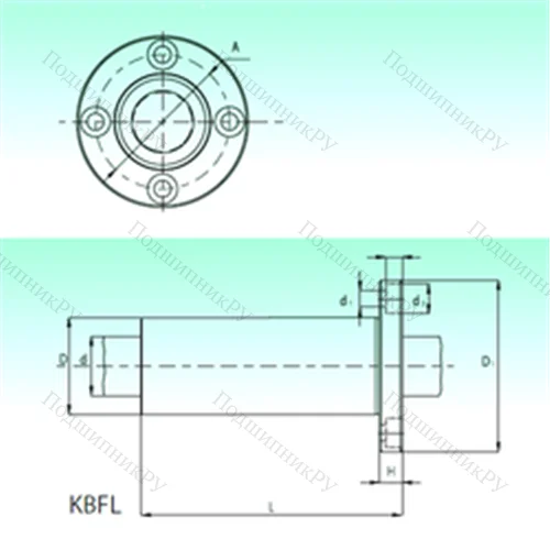 Подшипник шариковый линейный KBFL 08-PP от производителя  NBS