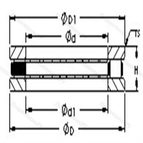 Подшипники роликовые упорные 81210 M от производителя  AST