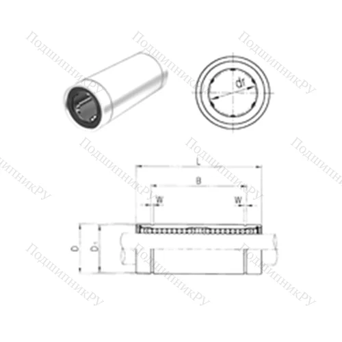 Подшипник шариковый линейный LM 60L от производителя  Samick