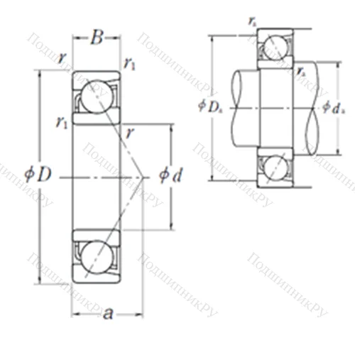 Подшипник шариковый радиально-упорный 7322 A от производителя  NSK Подшипник шариковый радиально-упорный 7322 A от производителя  NSK