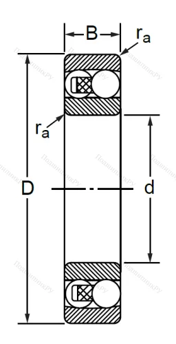 Двухрядный шариковый подшипник 1506 2RS E (2206 2RSTN) в Барнауле