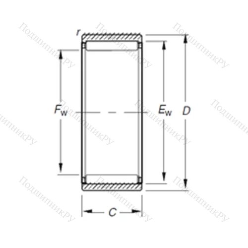 Подшипник игольчатый радиальный RNAO 60X 78X 40