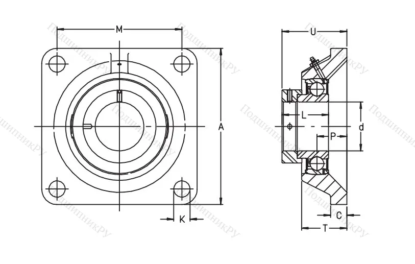 Подшипниковый узел  PCJ 30-XL-N в Барнауле