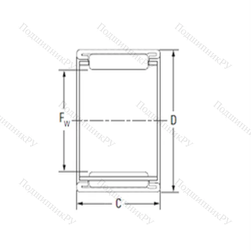 Подшипник игольчатый радиальный BHTM 2616