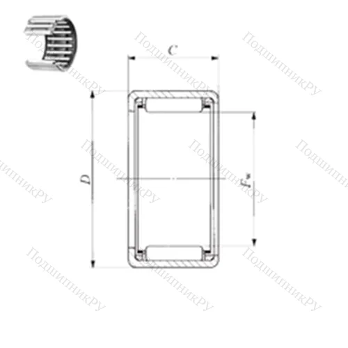 Подшипник игольчатый радиальный TLA 5520 Z