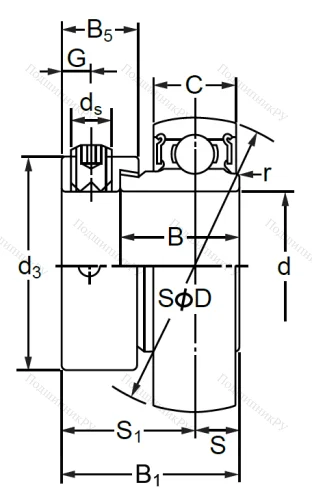 Корпусный подшипник SA 212 (AEL 212) в Барнауле
