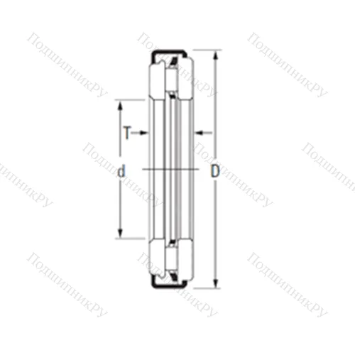 Подшипник игольчатый упорный AXZ 8 35 54 от производителя  TIMKEN