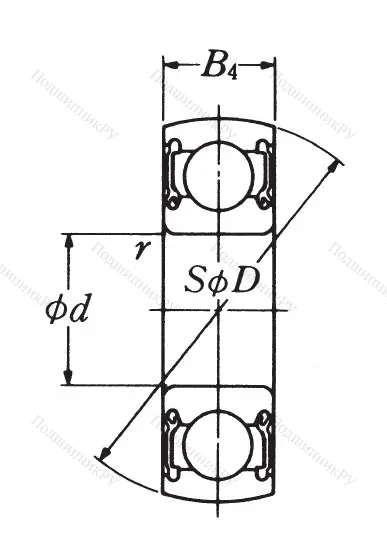 Однорядный шариковый подшипник CS 202 LLU