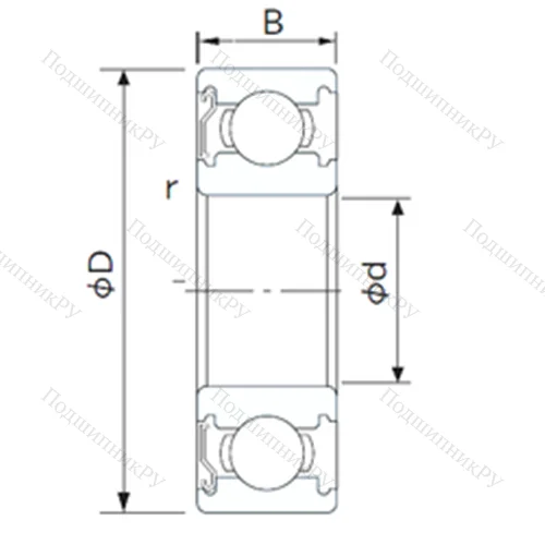 Подшипник шариковый радиальный R 10-Z от производителя  CYSD