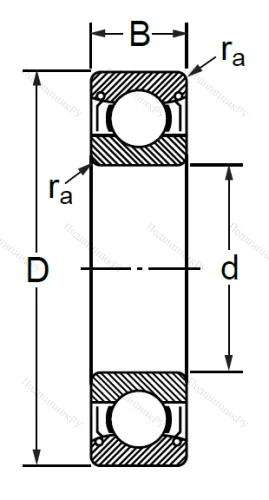 Шариковый однорядный подшипник 76-80105 (6005 ZZC 3) в Барнауле