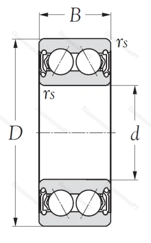 Двухрядный шариковый подшипник 5201 ZZ от производителя  KSM