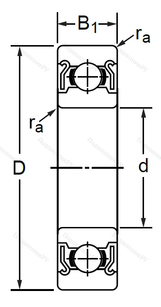 Дюймовый шариковый подшипник RMS 15 ZZ (MJ 1-7/8-2Z) в Барнауле