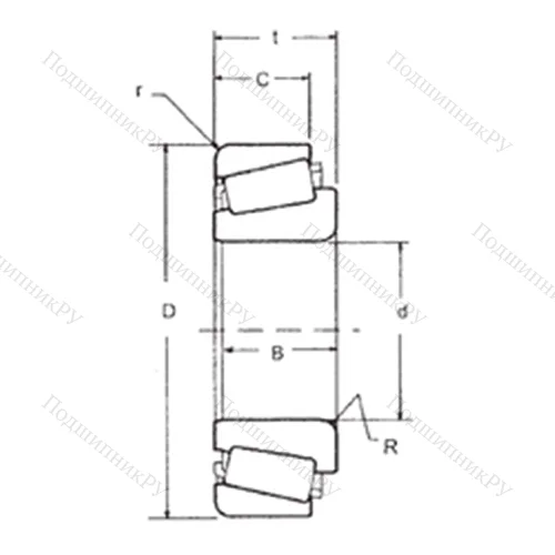 Подшипник роликовый радиально-упорный JHM 911244/JHM 911211 от производителя  FBJ