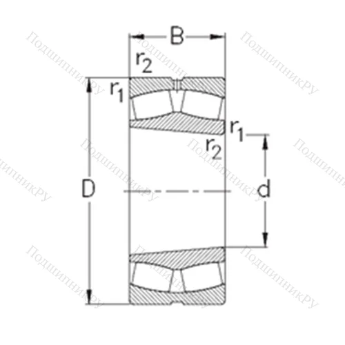 Подшипник роликовый радиальный самоцентрирующийся 23288-K-MB-W 33