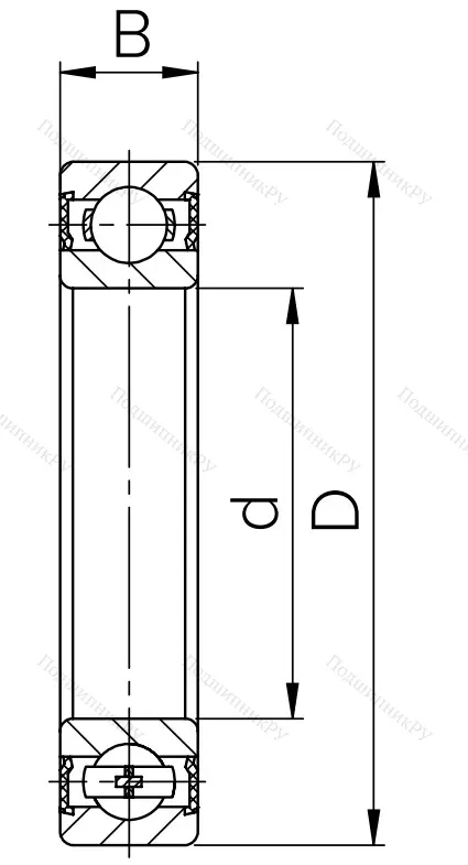 Шариковый однорядный подшипник 76-180306 (6306 2RSC 3V 2) в Барнауле
