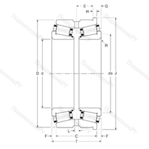 Подшипник роликовый радиально-упорный 240139X/240241XH
