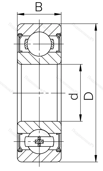 Шариковый однорядный подшипник 80314 (6314 ZZ) в Барнауле