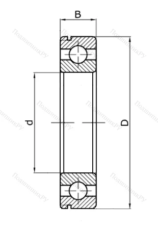 Шариковый однорядный подшипник 50106 (6006 N) в Барнауле