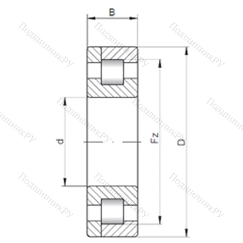 Подшипник роликовый радиальный NP 20/1250 от производителя  CX Подшипник роликовый радиальный NP 20/1250 от производителя  CX