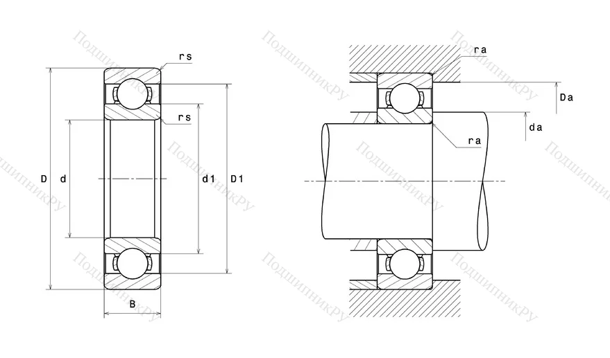 Высокотемпературный  подшипник 6213 F 604