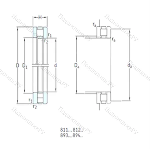 Подшипник роликовый упорный 81112TN от производителя  SKF