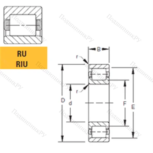 Подшипник роликовый радиальный 60RIU 247 от производителя  TIMKEN
