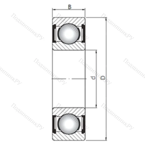 Подшипник шариковый радиальный 6407 ZZ от производителя  CX