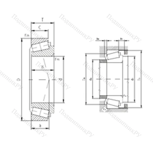 Подшипник роликовый радиально-упорный 32005AX
