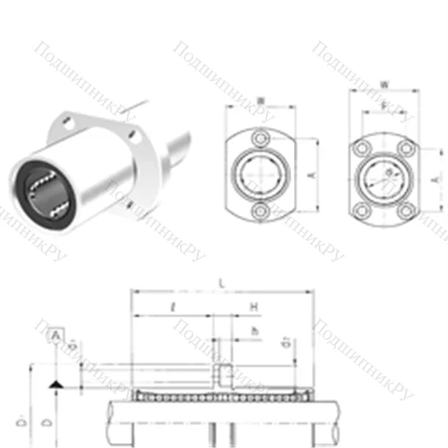 Подшипник шариковый линейный LMHM 6UU от производителя  Samick