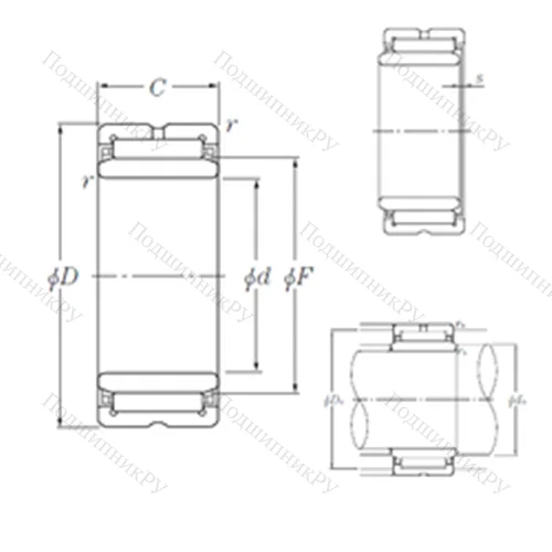 Подшипник игольчатый радиальный NA 49/22R от производителя  NTN Подшипник игольчатый радиальный NA 49/22R от производителя  NTN
