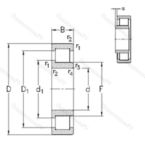 Подшипник роликовый радиальный NJ 2328-E-MA 6
