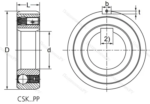 Подшипник обгонной муфты  CSK 15 PP в Барнауле