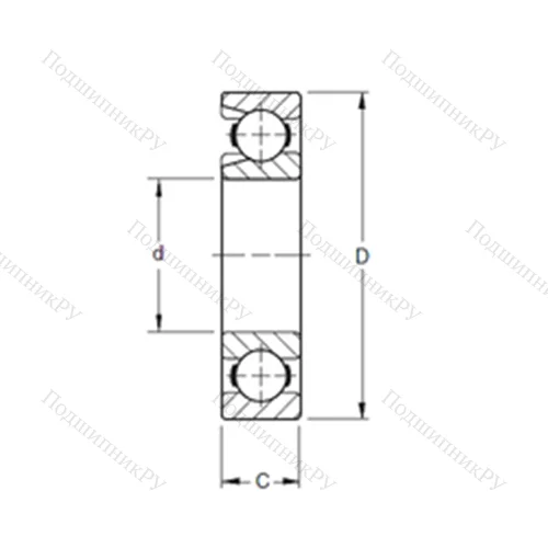 Подшипник шариковый радиальный 248W от производителя  TIMKEN