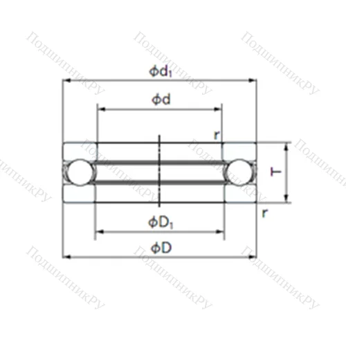 Подшипник шариковый упорный 3909