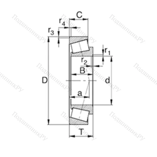 Подшипник роликовый радиально-упорный 32215J