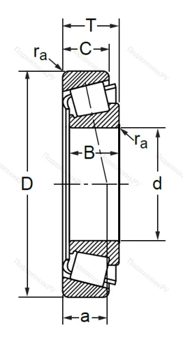 Конический роликовый подшипник 127509 AK (127509 A) в Барнауле