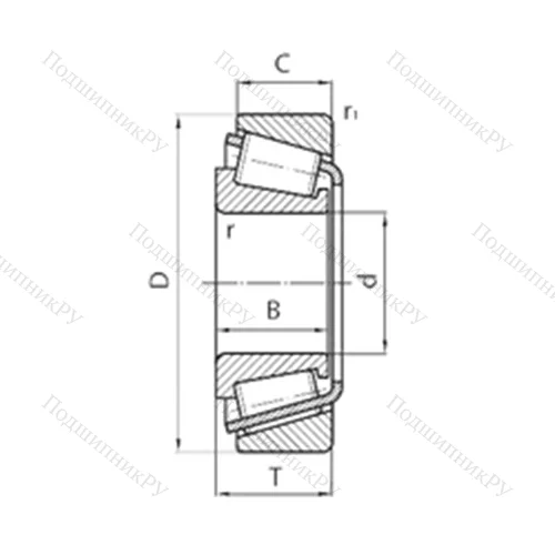 Подшипник роликовый радиально-упорный 329482 от производителя  CYSD