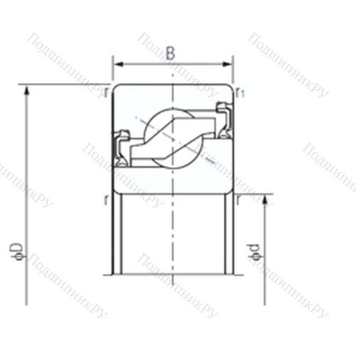 Подшипник шариковый упорно-радиальный 25TAB 06-2NK