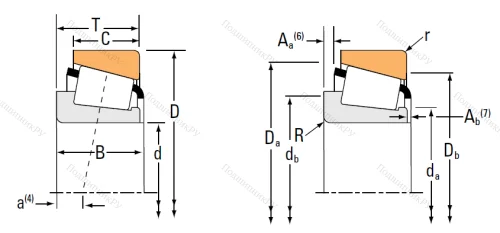 Конический роликовый подшипник 33110 от производителя  TIMKEN