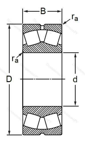Сферический роликовый подшипник 3632 АМН (22332 MBW 33) в Барнауле