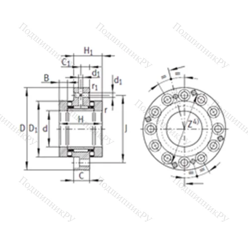 Подшипник комбинированный ZARF 70160-TV от производителя  INA