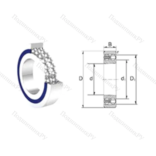 Подшипник шариковый радиальный самоцентрирующийся 1206-2RS
