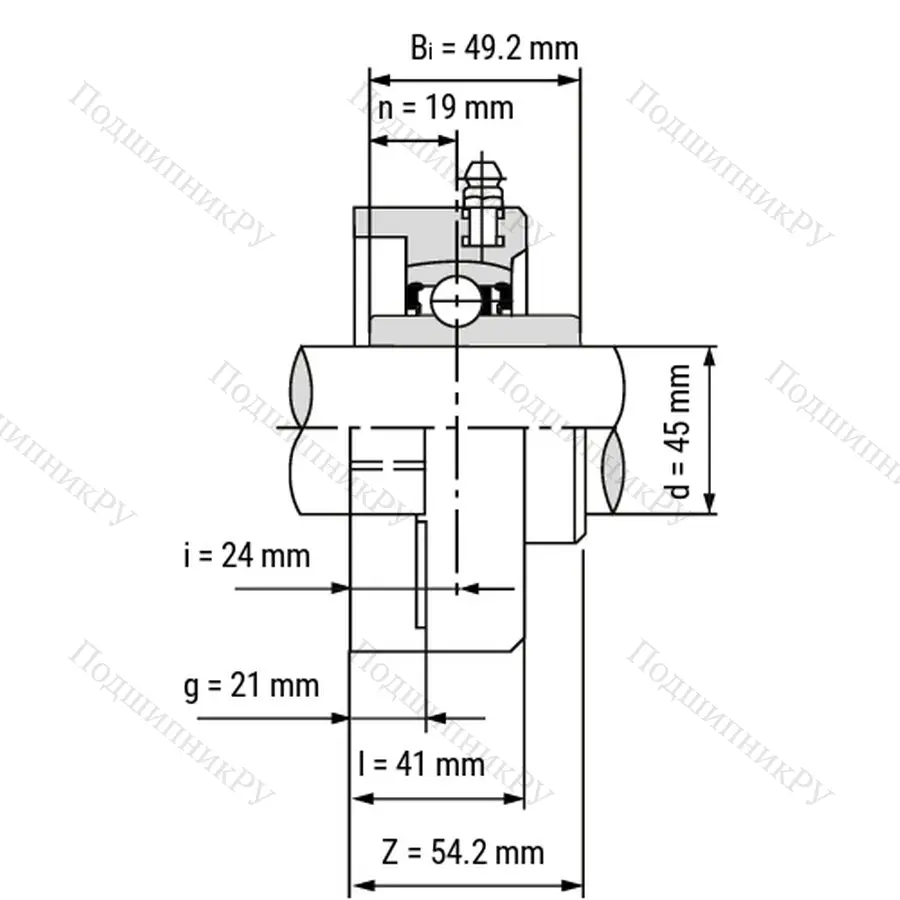 Подшипниковый узел SS-UCFLPL 209-B - Вал: 45 мм