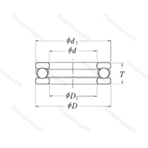Подшипник шариковый упорный MT 1