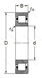 Цилиндрический роликовый подшипник 42508 Л (NJ 2208 M) в Барнауле