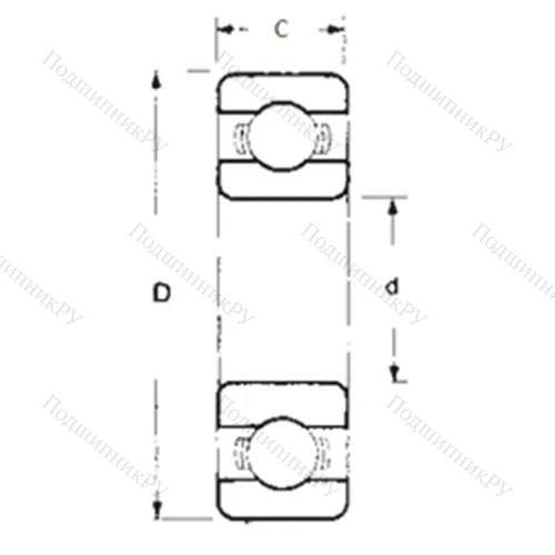 Подшипник шариковый радиальный 1623 от производителя  FBJ