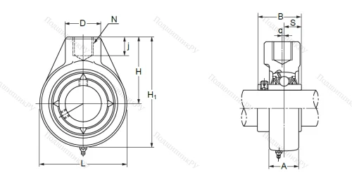 Подшипниковый узел UCHB 207 (UCHA 207) в Барнауле