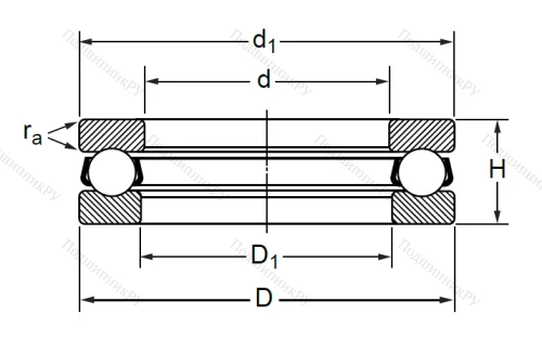 Упорный шариковый подшипник 8314 (51314) в Барнауле